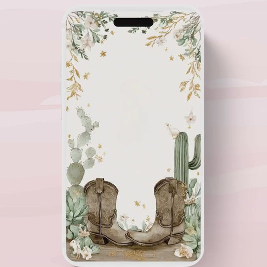 Fiesta Bridal Shower Invitation Boho Fiesta Bridal Shower Boots and Bridal Shower Fiesta Invitation- Animated Invitation-1