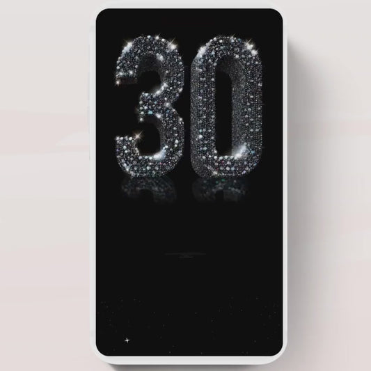 Animated 30th Evite Birthday for Adult Invite, Modern 30th Birthday Invite, Digital Animated Diamond Digital 30th Birthday-4
