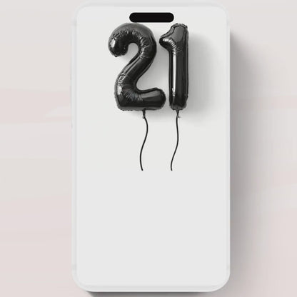 Animated 21st Evite Birthday for Adult Invite, Modern 21st Birthday Invite, Digital Animated Balloons Digital 21st Birthday-2