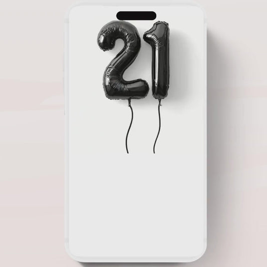 Animated 21st Evite Birthday for Adult Invite, Modern 21st Birthday Invite, Digital Animated Balloons Digital 21st Birthday-2